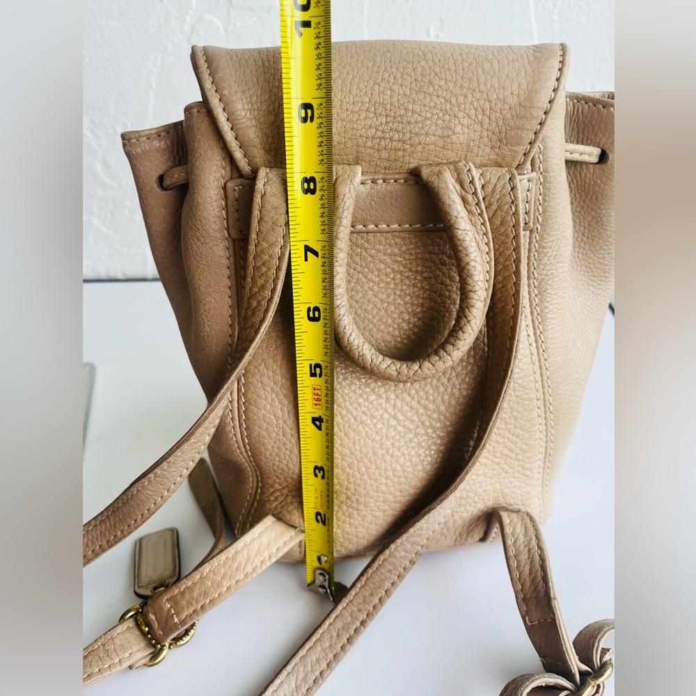 VINTAGE COACH SONOMA 4925 TAN PEBBLED LEATHER SMALL BACKPACK SHOULDER BAG - Picture 15 of 16